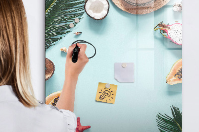 Magnettafel zum schreiben Sommererinnerungen im tropischen Stil