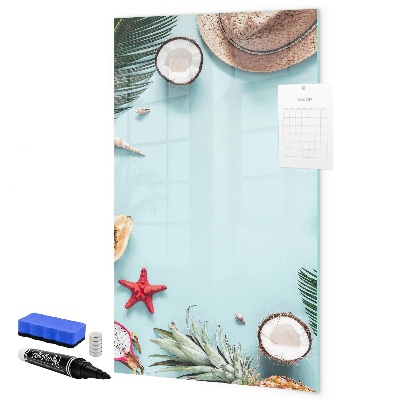 Magnettafel zum schreiben Sommererinnerungen im tropischen Stil