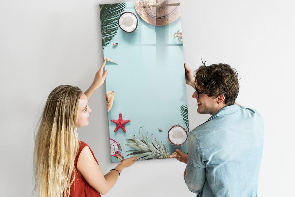 Magnettafel zum schreiben Sommererinnerungen im tropischen Stil