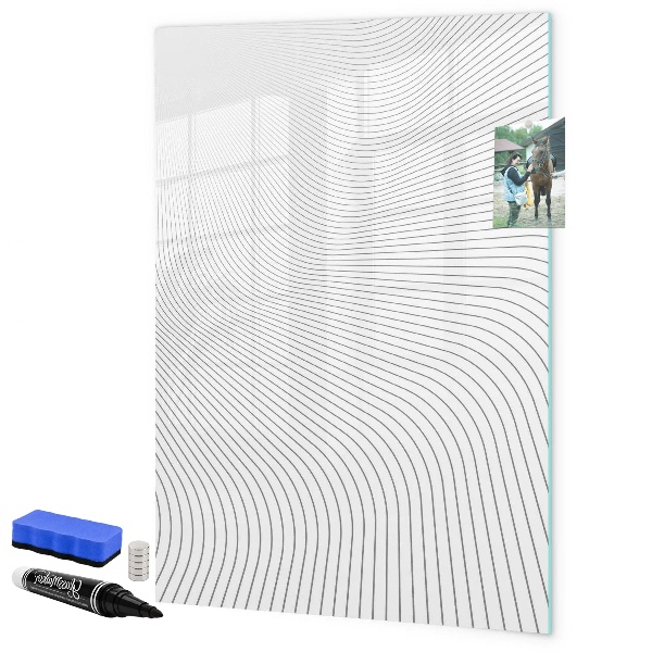 Schreib magnettafel Ein Spiegel mit Platz für Fotos