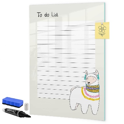 Schreib magnettafel Eine To-Do-Liste mit einem niedlichen Thema