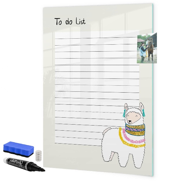 Schreib magnettafel Eine To-Do-Liste mit einem niedlichen Thema