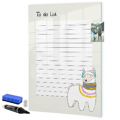 Schreib magnettafel Eine To-Do-Liste mit einem niedlichen Thema