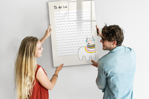 Schreib magnettafel Eine To-Do-Liste mit einem niedlichen Thema