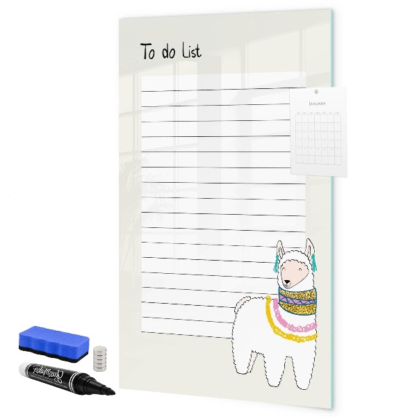 Schreib magnettafel Eine To-Do-Liste mit einem niedlichen Thema