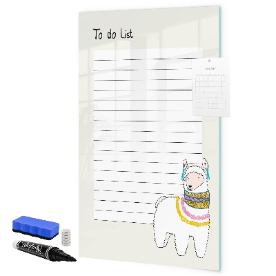 Schreib magnettafel Eine To-Do-Liste mit einem niedlichen Thema