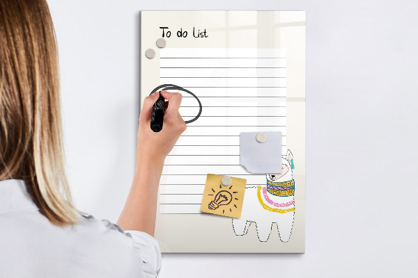 Schreib magnettafel Eine To-Do-Liste mit einem niedlichen Thema