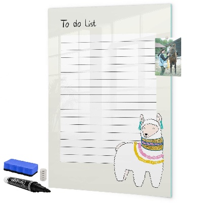 Schreib magnettafel Eine To-Do-Liste mit einem niedlichen Thema