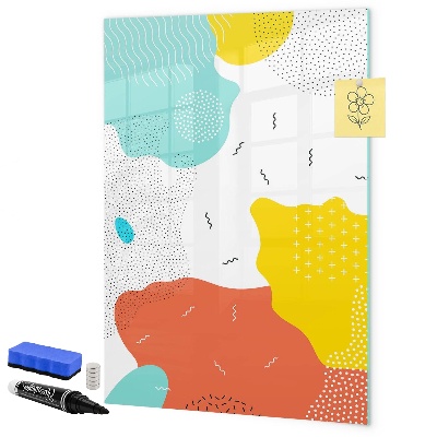Magnettafel zum schreiben Bunte Tafel für Fotos und Notizen