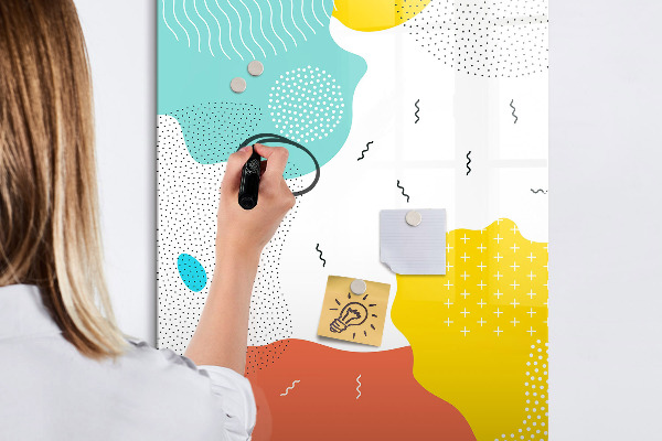Magnettafel zum schreiben Bunte Tafel für Fotos und Notizen