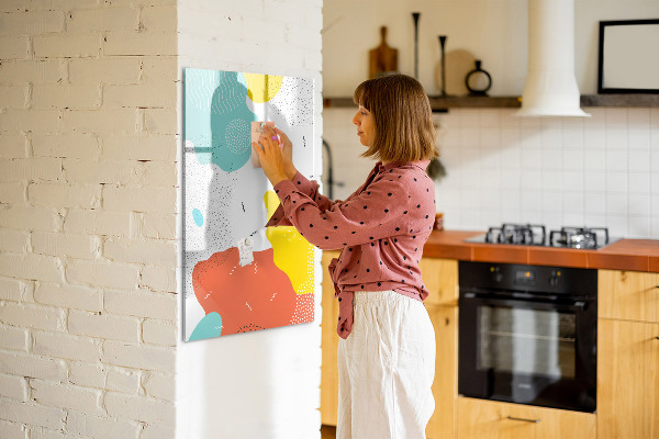 Magnettafel zum schreiben Bunte Tafel für Fotos und Notizen