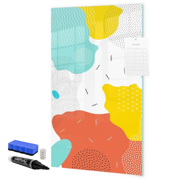 Magnettafel zum schreiben Bunte Tafel für Fotos und Notizen