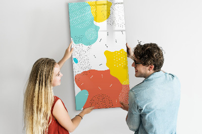 Magnettafel zum schreiben Bunte Tafel für Fotos und Notizen
