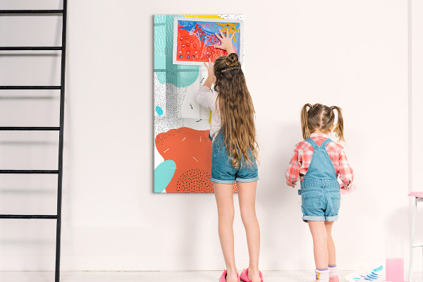 Magnettafel zum schreiben Bunte Tafel für Fotos und Notizen