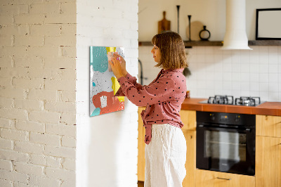 Magnettafel zum schreiben Bunte Tafel für Fotos und Notizen