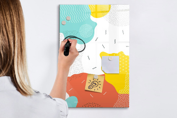Magnettafel zum schreiben Bunte Tafel für Fotos und Notizen