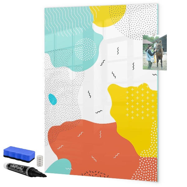 Magnettafel zum schreiben Bunte Tafel für Fotos und Notizen