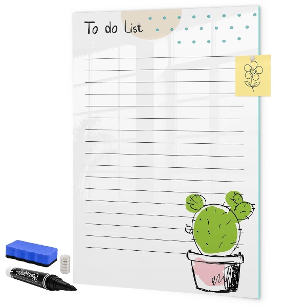 Magnettafel zum schreiben Eine To-Do-Liste mit einer kreativen Wendung