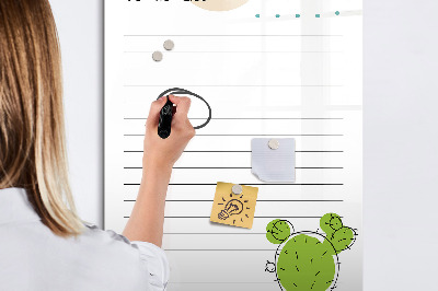 Magnettafel zum schreiben Eine To-Do-Liste mit einer kreativen Wendung