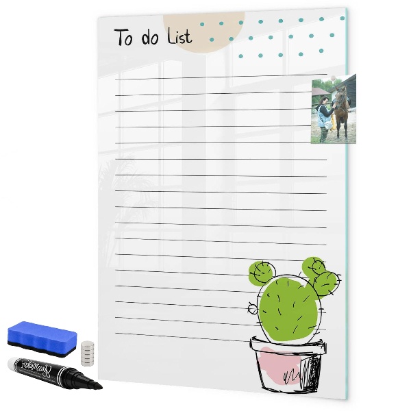 Magnettafel zum schreiben Eine To-Do-Liste mit einer kreativen Wendung
