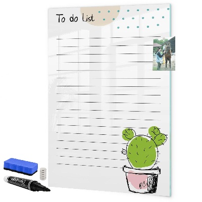 Magnettafel zum schreiben Eine To-Do-Liste mit einer kreativen Wendung