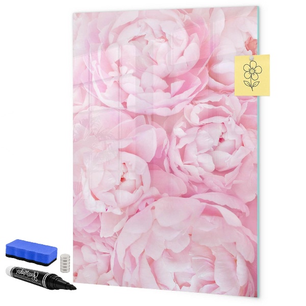 Magnettafel zum schreiben Blumenmotiv mit Platz für Fotos