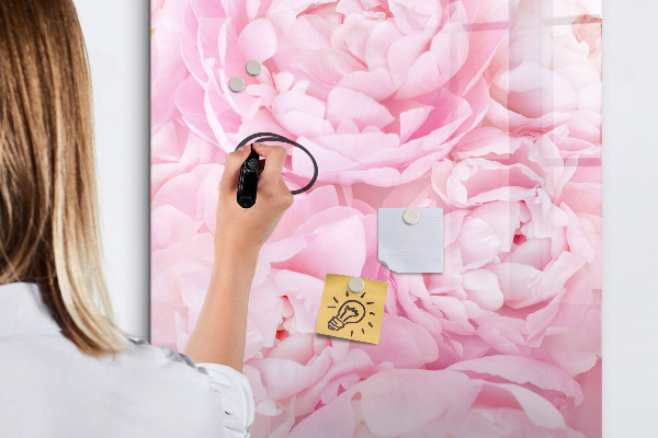Magnettafel zum schreiben Blumenmotiv mit Platz für Fotos