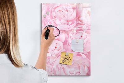 Magnettafel zum schreiben Blumenmotiv mit Platz für Fotos