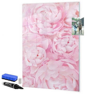 Magnettafel zum schreiben Blumenmotiv mit Platz für Fotos