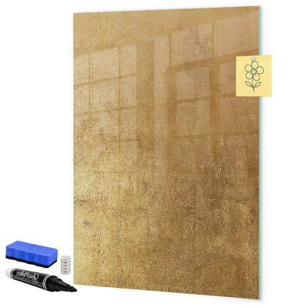 Schreib magnettafel Goldene Tafel für Fotos und Notizen