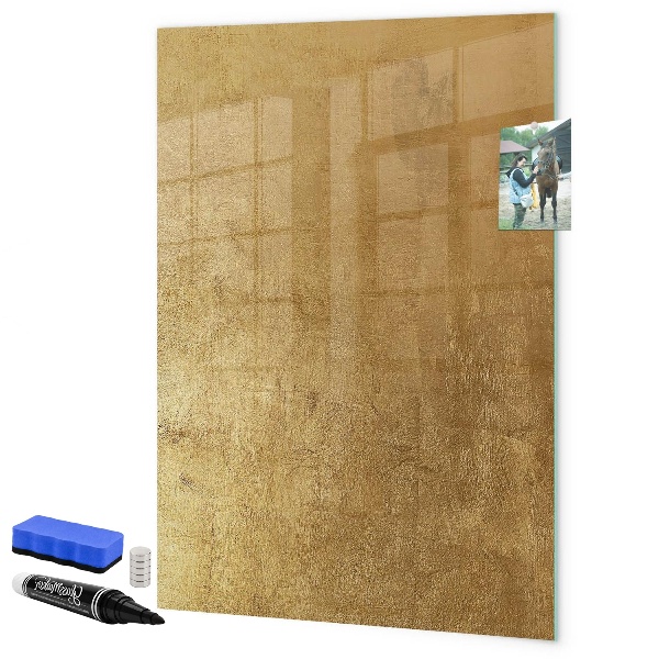 Schreib magnettafel Goldene Tafel für Fotos und Notizen