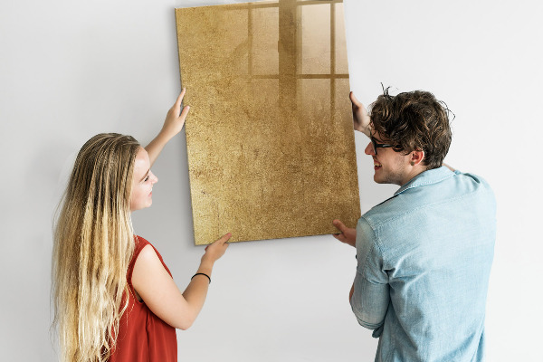 Schreib magnettafel Goldene Tafel für Fotos und Notizen