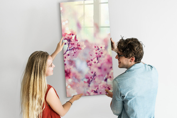 Magnettafel zum schreiben Blumenmotiv mit Platz für Fotos