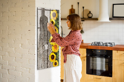 Schreib magnettafel Kreative Blumen- und Fotowand