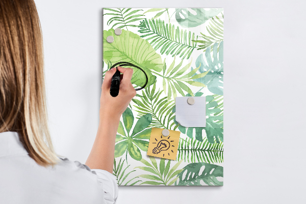 Magnettafel zum schreiben Grüne Tafel mit Platz für Fotos