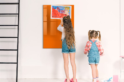 Schreib magnettafel Orangefarbene Tafel für Notizen und Fotos