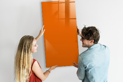 Schreib magnettafel Orangefarbene Tafel für Notizen und Fotos