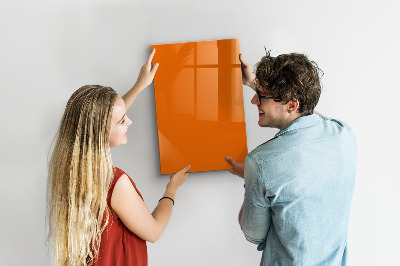 Schreib magnettafel Orangefarbene Tafel für Notizen und Fotos