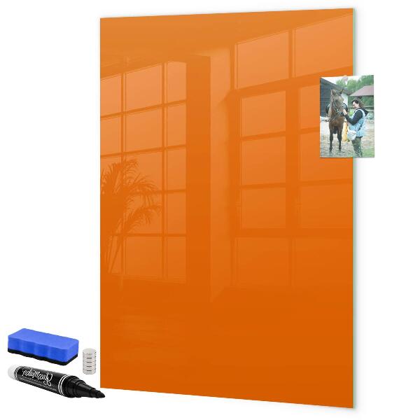 Schreib magnettafel Orangefarbene Tafel für Notizen und Fotos