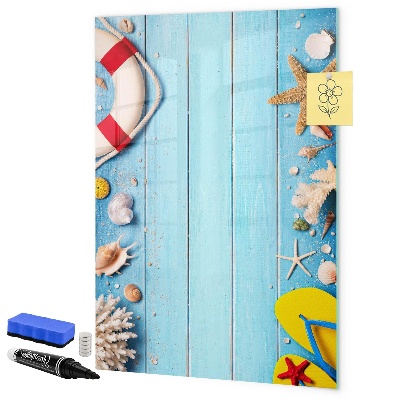 Magnettafel zum schreiben Sommererinnerungen in Küstenlage