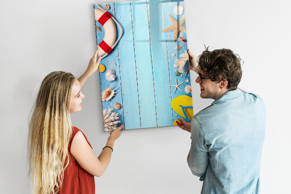 Magnettafel zum schreiben Sommererinnerungen in Küstenlage