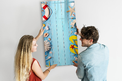 Magnettafel zum schreiben Sommererinnerungen in Küstenlage