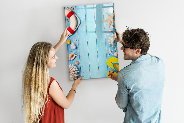 Magnettafel zum schreiben Sommererinnerungen in Küstenlage