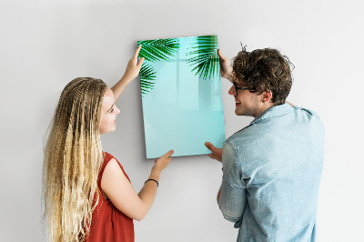 Magnettafel zum schreiben Grüne Blätter und Erinnerungen in Fotos