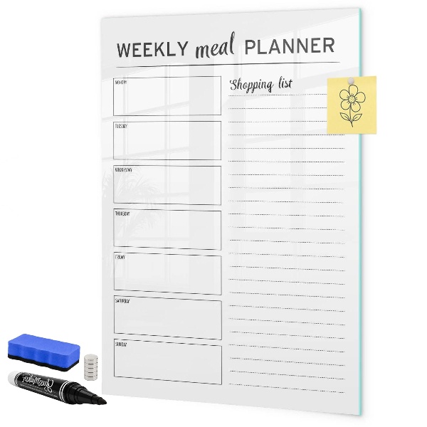 Magnettafel zum schreiben Speiseplan für jede Woche