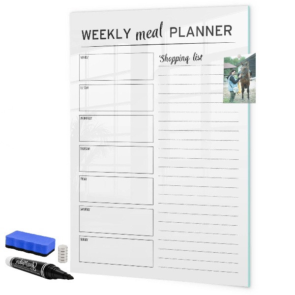 Magnettafel zum schreiben Speiseplan für jede Woche