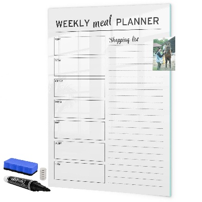 Magnettafel zum schreiben Speiseplan für jede Woche