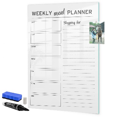 Magnettafel zum schreiben Speiseplan für jede Woche