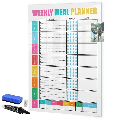 Magnettafel zum schreiben Speiseplan für jede Woche