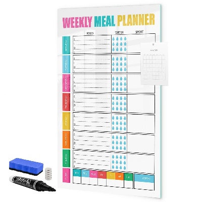 Magnettafel zum schreiben Speiseplan für jede Woche